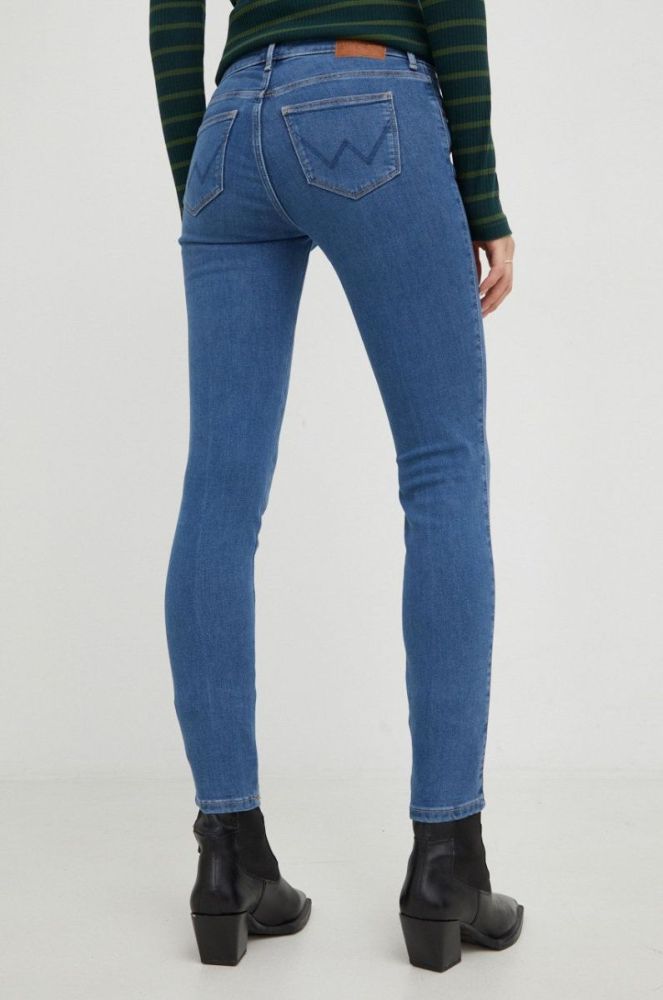 Джинси Wrangler Skinny Daydream жіночі середня посадка колір блакитний фото 3