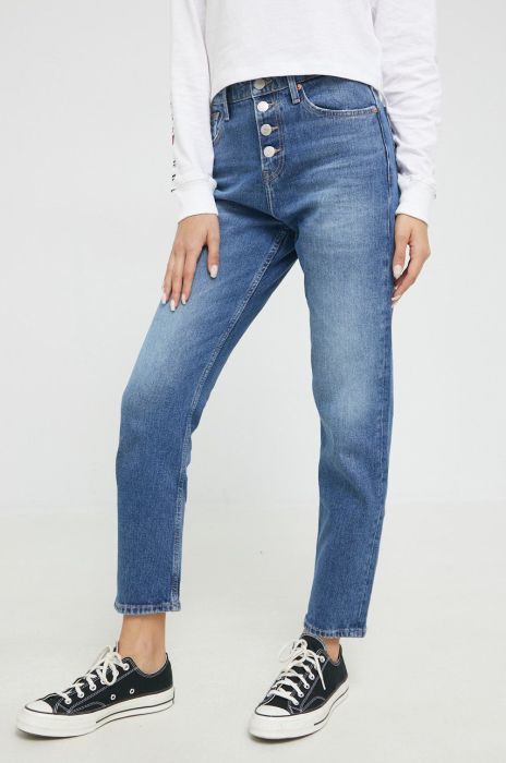 Джинси Tommy Jeans жіночі висока посадка колір блакитний (2648818)