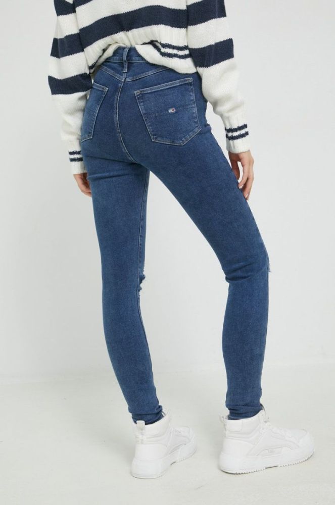 Джинси Tommy Jeans жіночі висока посадка колір темно-синій (2617476) фото 3