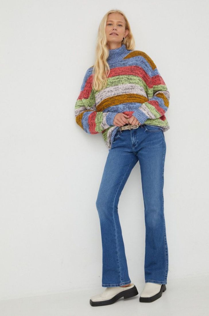 Джинси Wrangler Bootcut Camellia жіночі висока посадка колір блакитний