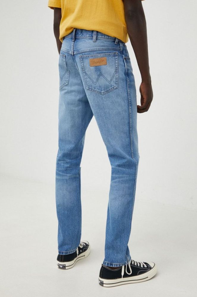 Джинси Wrangler Texas Taper Okie чоловічі колір блакитний фото 3