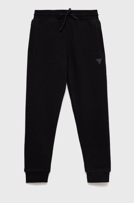 Дитячі спортивні штани Guess колір чорний меланж