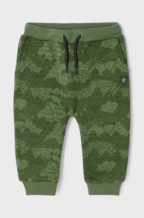 Дитячі спортивні штани Mayoral колір зелений візерунок