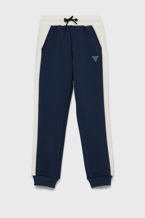 Дитячі спортивні штани Guess колір синій меланж (2652582)