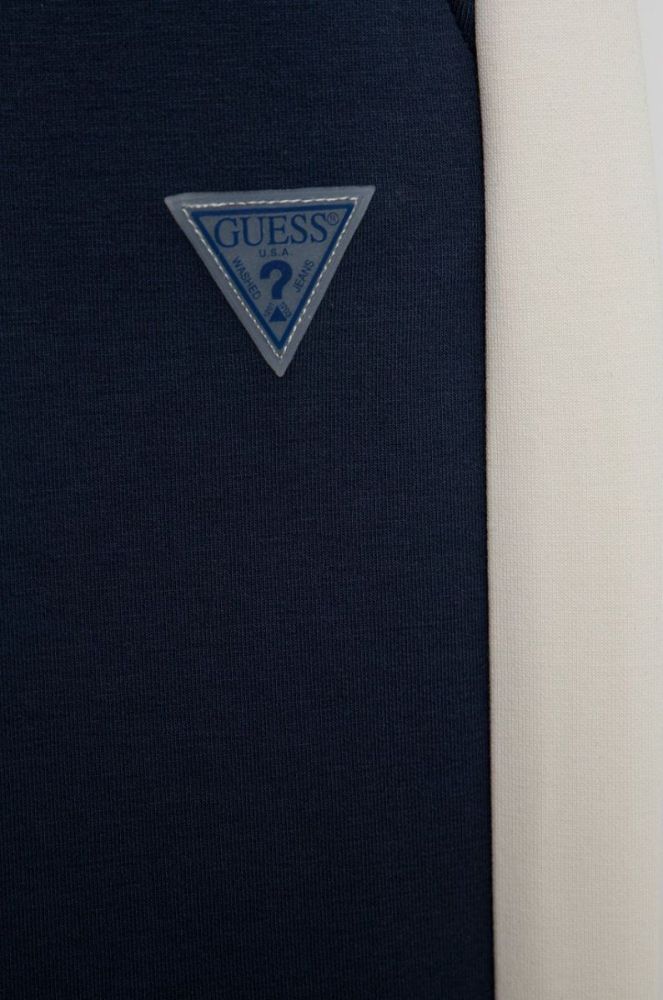 Дитячі спортивні штани Guess колір синій меланж (2652582) фото 3
