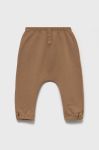 Дитячі бавовняні штани United Colors of Benetton колір коричневий однотонні (2622285) Дитячі бавовняні штани United Colors of Benetton колір коричневий однотонні (2622285)