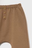 Дитячі бавовняні штани United Colors of Benetton колір коричневий однотонні (2622285)