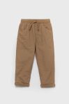 Дитячі бавовняні штани United Colors of Benetton колір коричневий однотонні (2647709) Дитячі бавовняні штани United Colors of Benetton колір коричневий однотонні (2647709)