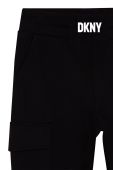 Дитячі штани Dkny колір чорний з принтом
