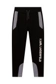 Дитячі спортивні штани Karl Lagerfeld колір чорний візерунок
