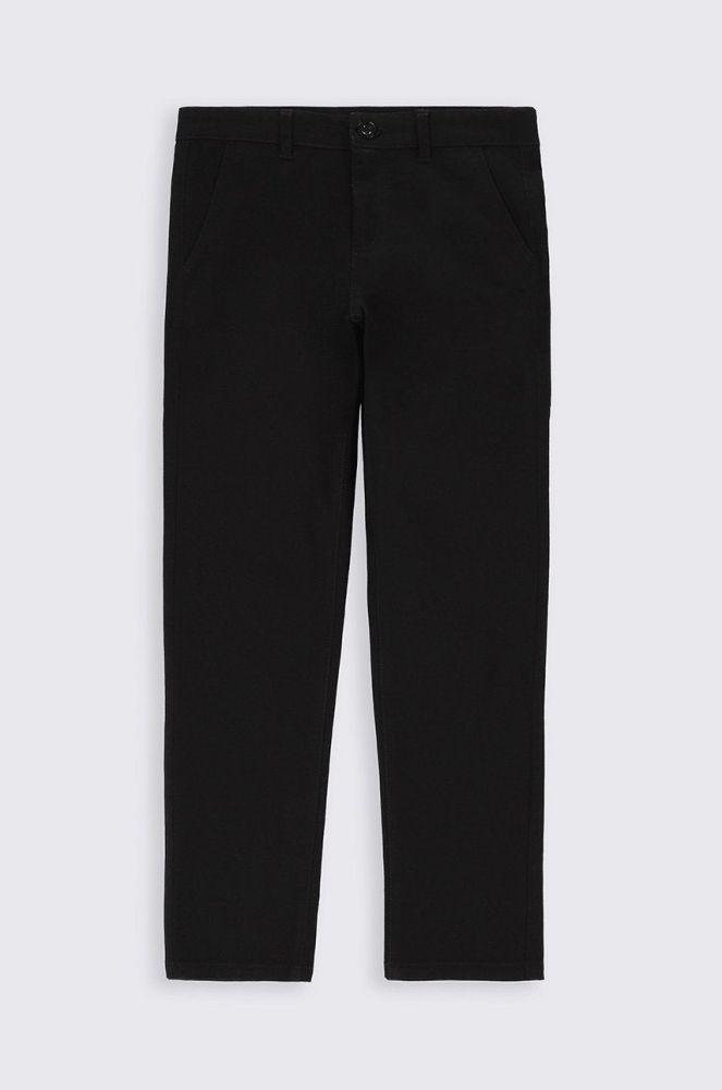 Дитячі штани Coccodrillo колір чорний однотонні (2666103)