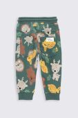 Дитячі спортивні штани Coccodrillo колір зелений візерунок (3488683)