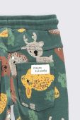 Дитячі спортивні штани Coccodrillo колір зелений візерунок (3488683)