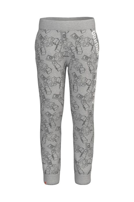 Дитячі бавовняні штани Lego Wear колір сірий візерунок