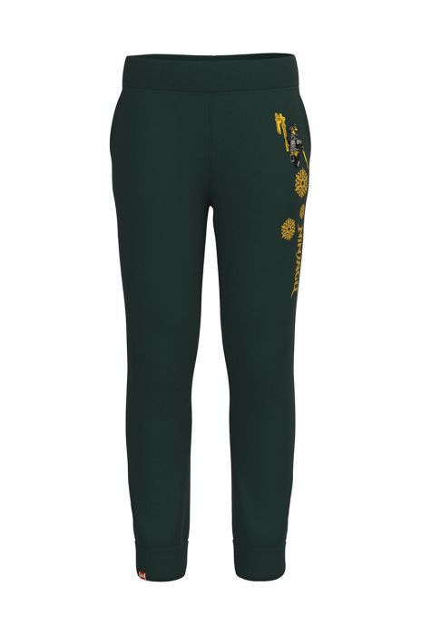 Дитячі бавовняні штани Lego Wear колір зелений з принтом (2580898)