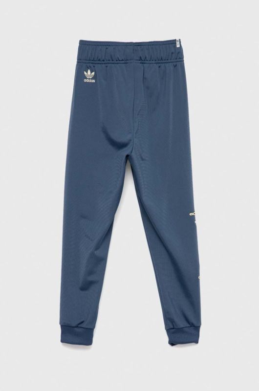 Дитячі спортивні штани adidas Originals з принтом колір блакитний фото 2