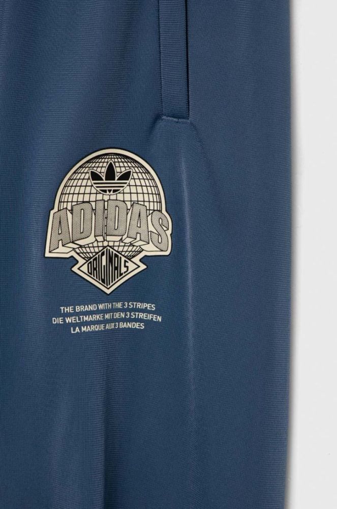 Дитячі спортивні штани adidas Originals з принтом колір блакитний фото 3