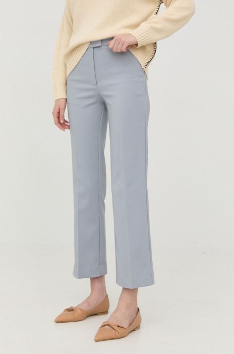 Штани Tiger Of Sweden жіночі пряме середня посадка колір блакитний