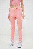 Спортивні штани Guess жіночі колір рожевий з принтом (2866721)