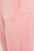 Спортивні штани Guess жіночі колір рожевий з принтом (2866721)