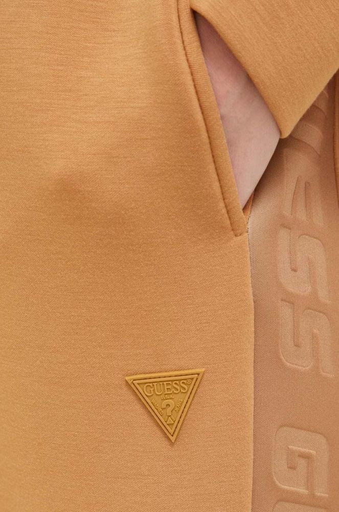 Спортивні штани Guess колір коричневий з принтом (3406818) фото 3