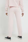 Бавовняні спортивні штани HUGO жіночі колір рожевий однотонні (2568317)
