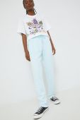 Спортивні штани adidas Originals жіночі однотонні HM1833-ANTABLU колір блакитний