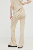 Штани Drykorn жіночі колір бежевий пряме висока посадка
