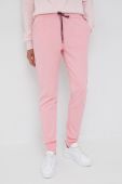 Бавовняні спортивні штани PS Paul Smith жіночі колір рожевий однотонні