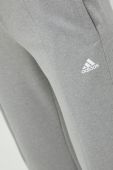 Спортивні штани adidas Performance жіночі колір сірий однотонні