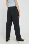 Штани Vans жіночі колір чорний широке висока посадка