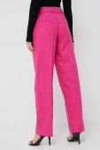 Штани Selected Femme жіночі колір рожевий пряме висока посадка