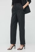 Штани Vero Moda жіночі колір чорний пряме висока посадка (2877191)