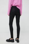 Штани Vero Moda жіночі колір чорний облягаюче висока посадка