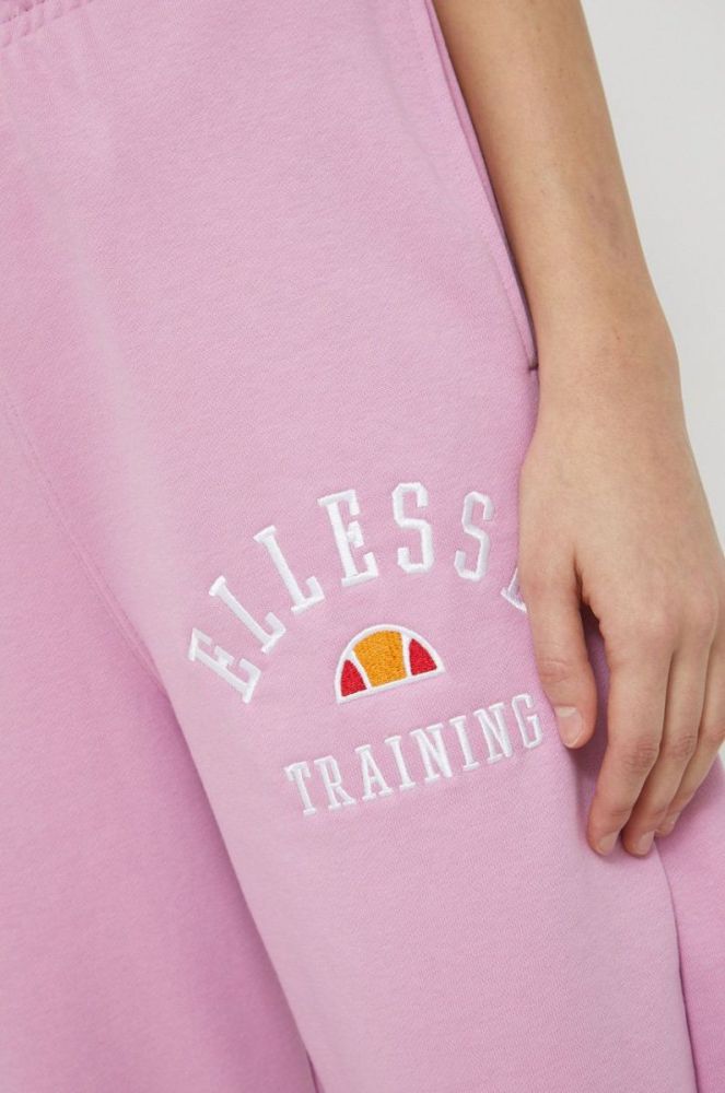 спортивні штани Ellesse жіночі колір рожевий з аплікацією фото 4