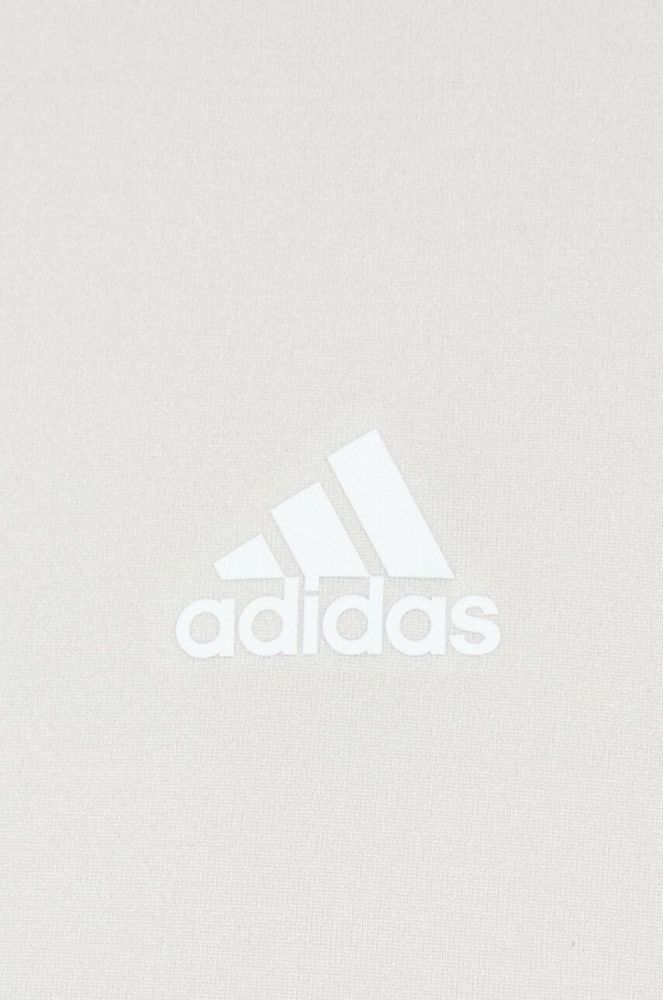 Тренувальна кофта adidas Hyperglam колір бежевий однотонна фото 5