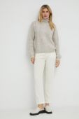 Вельветові штани Drykorn For жіночі колір бежевий пряме висока посадка