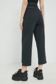 Штани Fila жіночі колір чорний пряме висока посадка