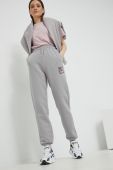 Штани Fila жіночі колір сірий однотонні