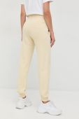 Бавовняні спортивні штани Patrizia Pepe жіночі колір жовтий однотонні