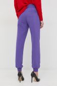Бавовняні спортивні штани Patrizia Pepe жіночі колір фіолетовий однотонні (2647723)
