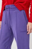 Бавовняні спортивні штани Patrizia Pepe жіночі колір фіолетовий однотонні (2647723)
