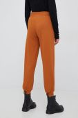 Спортивні штани United Colors of Benetton жіночі колір коричневий однотонні (2724917)