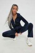 Спортивні штани Juicy Couture жіночі колір синій однотонні