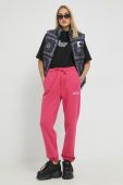 Спортивні штани Juicy Couture жіночі колір рожевий однотонні