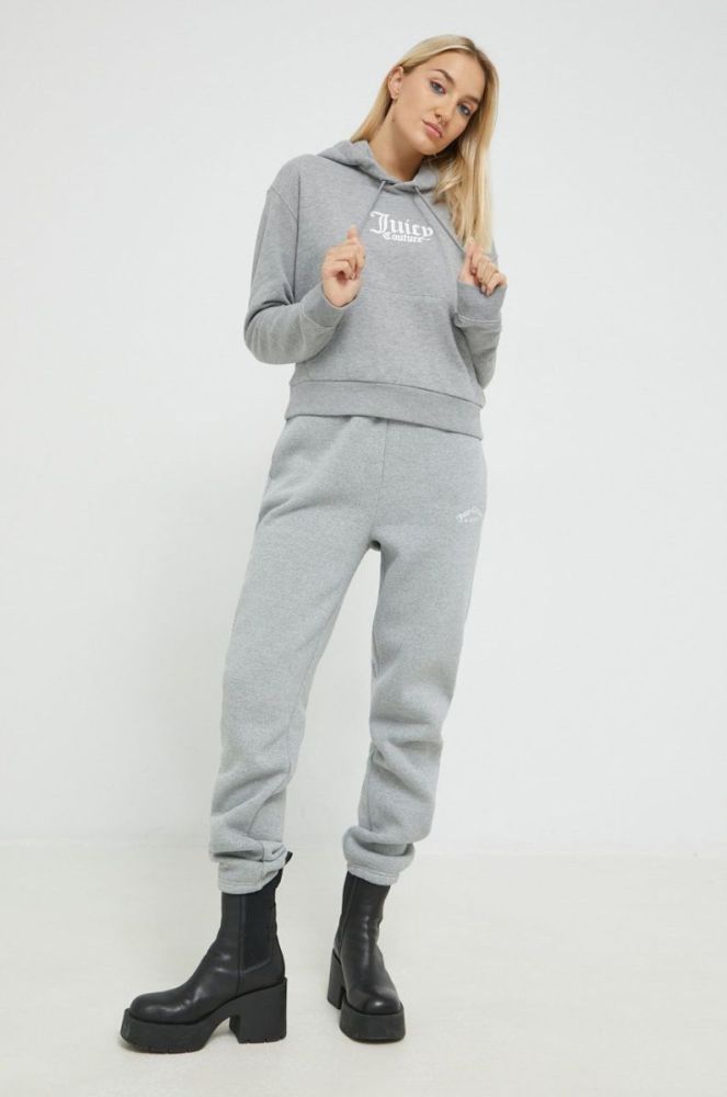 Спортивні штани Juicy Couture жіночі колір сірий меланж (2751574) фото 2