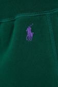 Спортивні штани Polo Ralph Lauren жіночі колір зелений однотонні