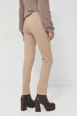 Штани Morgan жіночі колір бежевий облягаюче висока посадка (2824333)