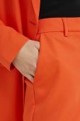 Штани Vila VIKAMMAS жіночі колір помаранчевий пряме висока посадка