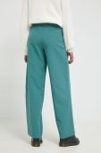 Штани Vila Vifreya жіночі колір зелений прямі висока посадка